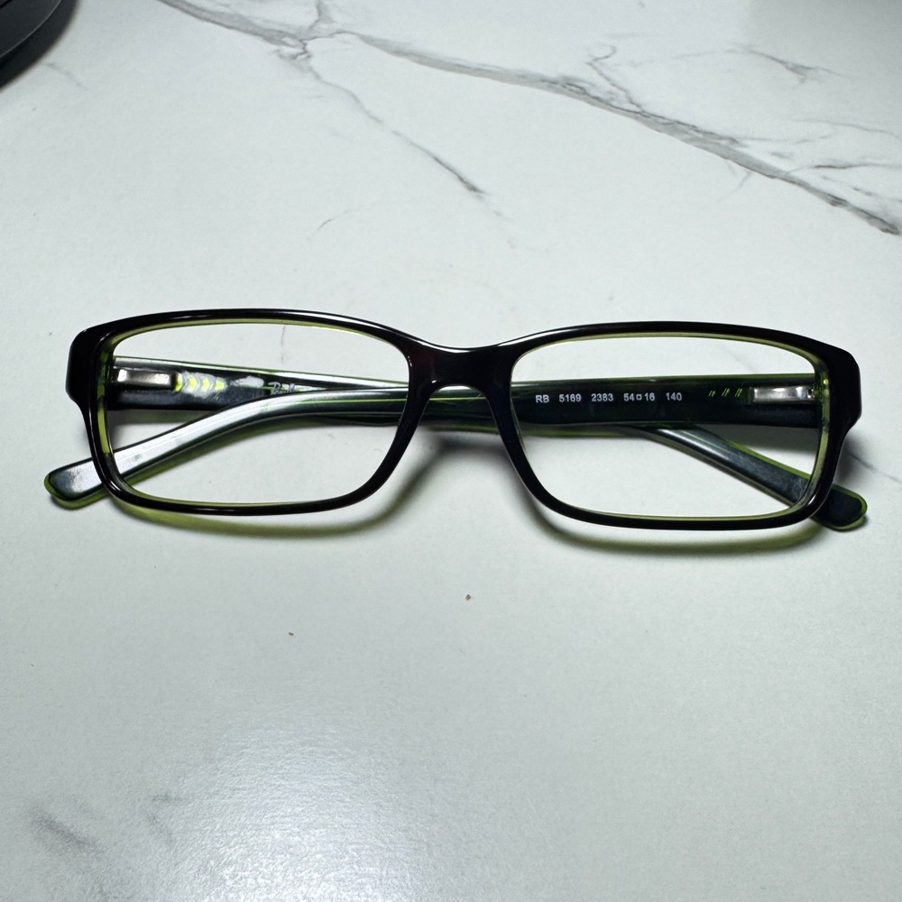 Ray-Ban RB 5169 2383 Eyeglass Frames Dark Havana Green 54 16 140 Designer